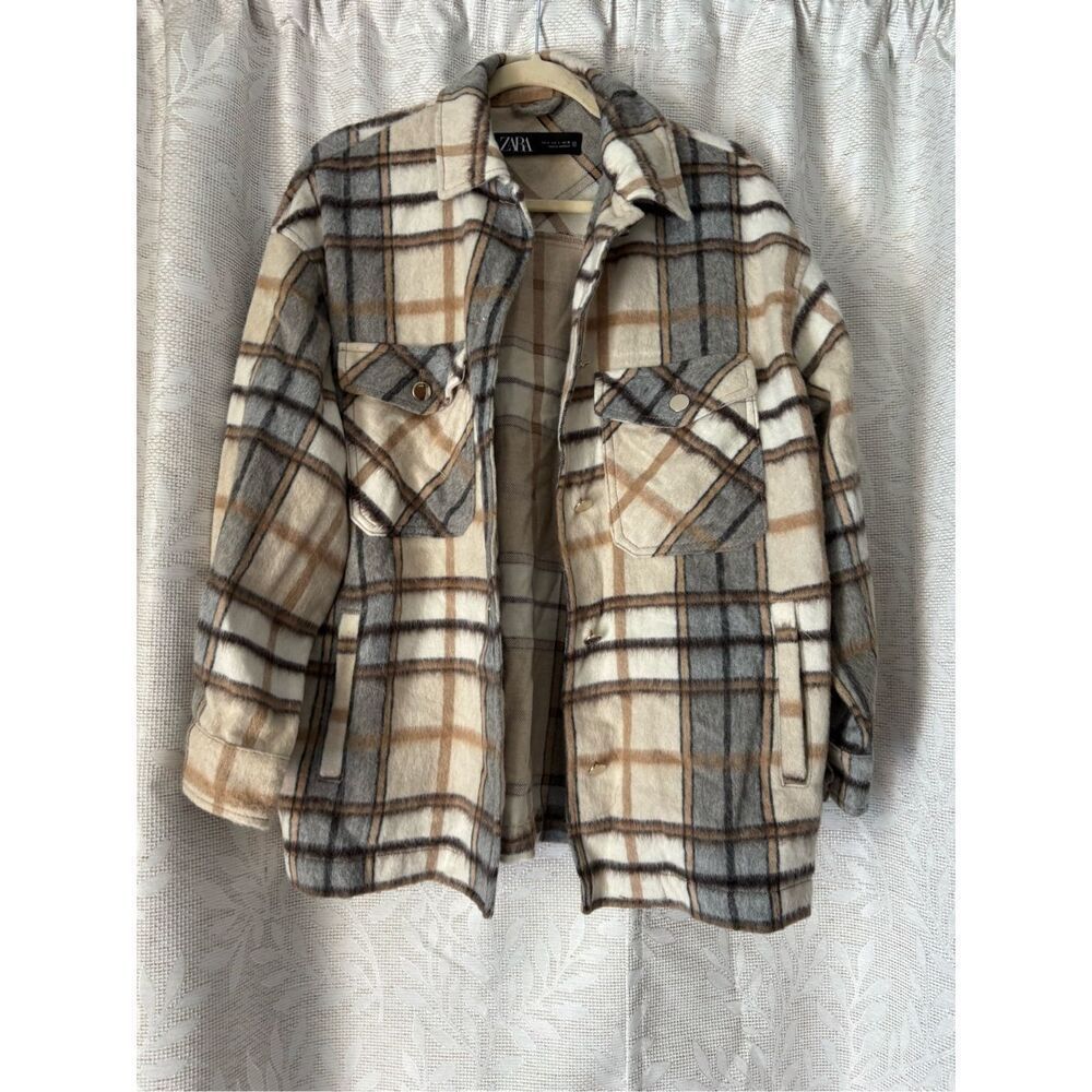 Zara Oversized Flannel Women Small